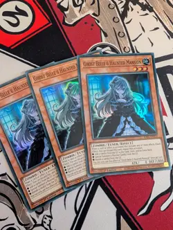 Yu-Gi-Oh TCG Ghost Belle Haunted Mansion 1st Edition RA01-EN011 SR Playset - Image 4