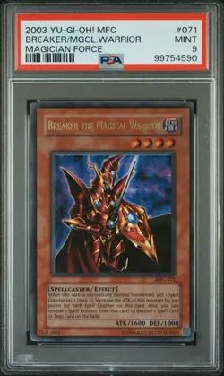 2003 YU-GI-OH! Breaker the Magical Warrior MFC-071 Magician's Force PSA 9 - Image 1