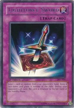 Yu-Gi-Oh Card - PSV-005 - LIGHTFORCE SWORD (rare) *1st Edition* - NM - Image 1