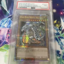 YuGiOh! Blue-Eyes White Dragon - LC01-EN004 - QCR -  Attribute Error - PSA 9 - Image 1
