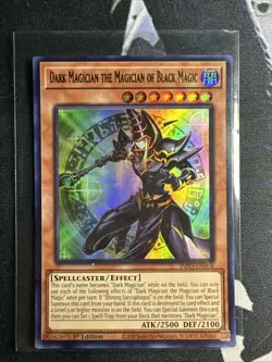 YUGIOH! Dark Magician the Magician of Black Magic INFO-EN006 Ultra Rare 1st NM - Image 1