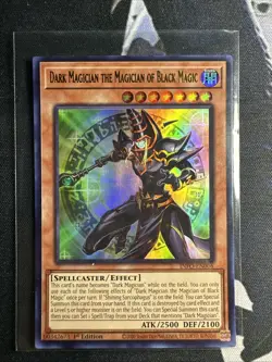 YUGIOH! Dark Magician the Magician of Black Magic INFO-EN006 Ultra Rare 1st NM - Image 4