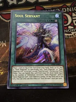 YUGIOH! Soul Servant LED6-EN003 Ultra Rare 1st Edition NM DARK MAGICIAN - Image 1