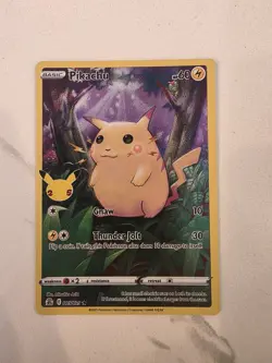 Pikachu 5/25 Pokemon Celebrations 25th Anniversary Base Set Full Art Card - NM! - Image 1
