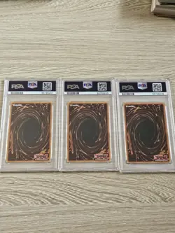 Yugioh Slifer Obelisk Ra Egyptian God Card Set SBCB-EN201, 02, 03 PSA 10, PSA 9 - Image 2