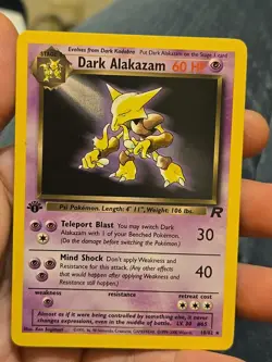 Dark Alakazam 18/82 Team Rocket 1st Edition - Non Holo Pokemon Card - Image 1