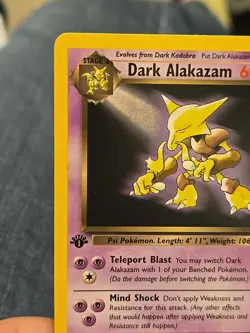 Dark Alakazam 18/82 Team Rocket 1st Edition - Non Holo Pokemon Card - Image 4