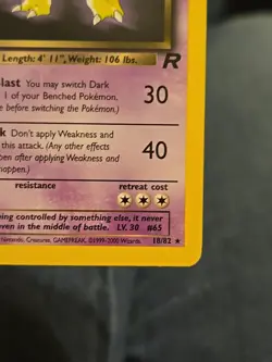 Dark Alakazam 18/82 Team Rocket 1st Edition - Non Holo Pokemon Card - Image 5