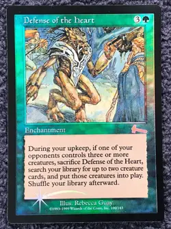 DEFENSE OF THE HEART rare  foil 1999 URZA'S LEGACY MTG  Unplayed  Near MInt - Image 1