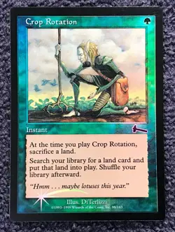 CROP ROTATION  common  foil 1999 URZA'S LEGACY MTG  Unplayed  Near MInt - Image 1