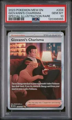 2023 POKEMON MEW EN-151 SPECIAL ILLUSTRATION RARE GIOVANNI'S CHARISMA PSA 10 - Image 1