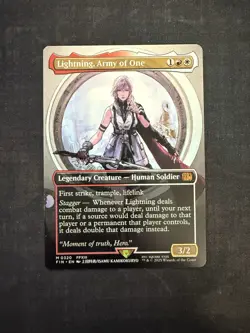 Lightning, Army of One #0320 (Borderless) Unplayed NM MTG Final Fantasy - Image 1
