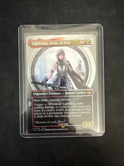 Lightning, Army of One #0320 (Borderless) Unplayed NM MTG Final Fantasy - Image 2