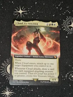 Cloud, Ex-SOLDIER 168, Final Fantasy Extended Art REG, FIC MTG TCG - Image 1
