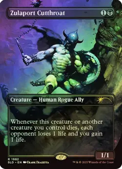 Zulaport Cutthroat (1982) Foil, Frank Frazetta Secret Lair, Borderless Art, MTG - Image 1