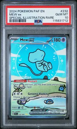 POKEMON PSA 10 2024 SV Paldean Fates Mew ex 232/091 SIR *1712 - Image 1