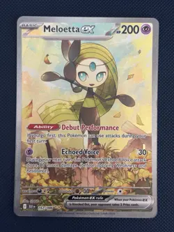 Meloetta EX 167/086 SIR Special Illustration Rare Pokemon S&V Black Bolt Fresh - Image 1