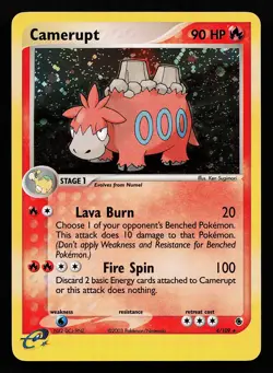 Camerupt 4/109 Holo Rare EX Ruby & Sapphire PokÃ©mon Card - Image 1