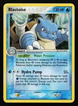 Blastoise 14/100 Holo Rare EX Crystal Guardians PokÃ©mon Card - Image 1