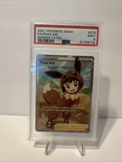 POKEMON 2021 Shining Fates Trainer Full Art POKE KID #070 PSA 9 Mint RARE - Image 1