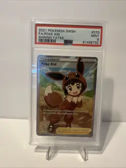 POKEMON 2021 Shining Fates Trainer Full Art POKE KID #070 PSA 9 Mint RARE - Image 2