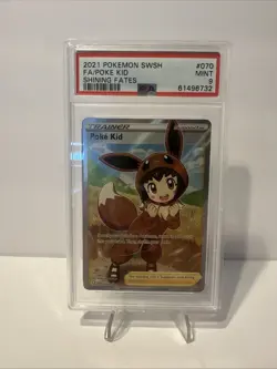 POKEMON 2021 Shining Fates Trainer Full Art POKE KID #070 PSA 9 Mint RARE - Image 3