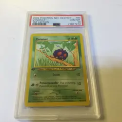 PSA 10 Venonat 1ST EDITION Neo Destiny #90 Pokemon Card 2002 GEM MINT - Image 1