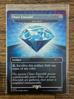 SEE DESCRIPTION- Chaos Emerald (7033) Blue - Lotus Petal - Sonic Secret Lair MTG - Image 2
