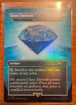 MTG Secret Lair Chaos Emerald (Lotus Petal) Light Blue Cyan 7036 Actual Card - Image 1