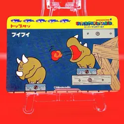 Super Mario World Trading Card Japan Rare Topsun Nintendo Carddass 1993 #100 - Image 1