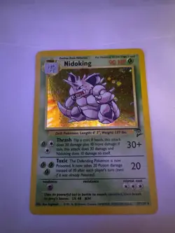 1999-2000 Pokemon Nidoking Holo Base Set 2 Card 11/130 Rare 2nd Edition - MP - Image 1
