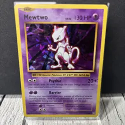2016 Pokemon XY TCG Mewtwo Evolutions Holo Rare 51/108 Cracked Ice - Image 1