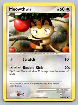 Pokemon TCG Supreme Victors Meowth #114 - Image 1