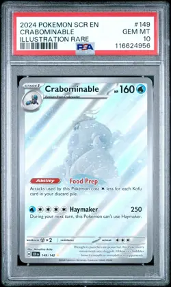 2024 POKEMON SCR EN-STELLAR CROWN 149 CRABOMINABLE ILLUSTRATION RARE PSA 10 - Image 1