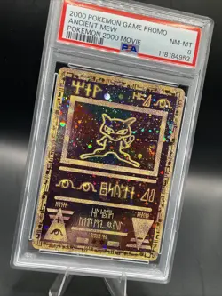 2000 Ancient Mew PSA 8 NM-MT Pokemon Movie Promo Double Holo Pokemon Card SWIRL - Image 2