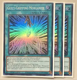 Yugioh! 3x Guilt-Gripping Morganite DUAD-EN070 Super Rare 1st Ed NM - Image 1