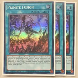 Yugioh! 3x Primite Fusion DUAD-EN065 Super Rare 1st Ed NM - Image 1