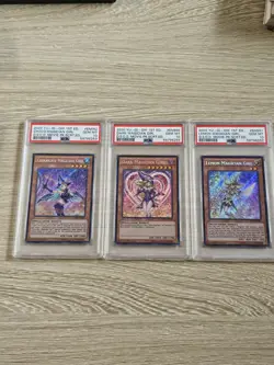 Yugioh Dark, Lemon, Chocolate Magician Girls Collection Secret Rare 1st Ed PSA10 - Image 1