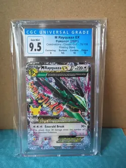 M Rayquaza EX 76/108 Pokemon Celebrations: Classic Collection 2021 CGC 9.5 - Image 1