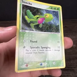Treecko 016 Holo Nintendo Black Star Promo Pokemon Card Heavily Played Creased - Image 5