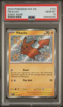 ‼️2024 POKEMON PAF EN PIKACHU SHINY RARE PSA 10! SHIPS SAME DAY 💨 - Image 1