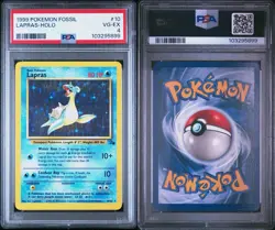 Lapras 1999 Pokémon TCG Fossil 10/62 Holo  Rare PSA 4 - Image 3