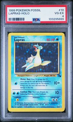 Lapras 1999 Pokémon TCG Fossil 10/62 Holo  Rare PSA 4 - Image 4