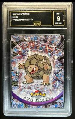 1999 Topps Pokemon TV Animation Edition Golem #76 GMA 9 - Image 3