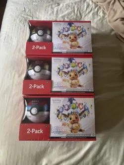 Pokémon TCG Sam’s Club 2 Pack Bundle Prismatic Evolutions + Pokeball - Image 3