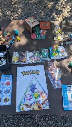 Pokemon Lot Of Toys Figurines Coins  Posters Binders Pins Dice Playmat And More - Image 10