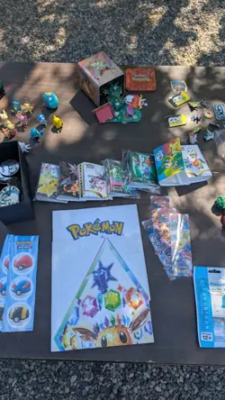 Pokemon Lot Of Toys Figurines Coins  Posters Binders Pins Dice Playmat And More - Image 3