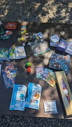 Pokemon Lot Of Toys Figurines Coins  Posters Binders Pins Dice Playmat And More - Image 4