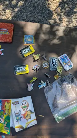 Pokemon Lot Of Toys Figurines Coins  Posters Binders Pins Dice Playmat And More - Image 6