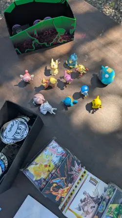 Pokemon Lot Of Toys Figurines Coins  Posters Binders Pins Dice Playmat And More - Image 7
